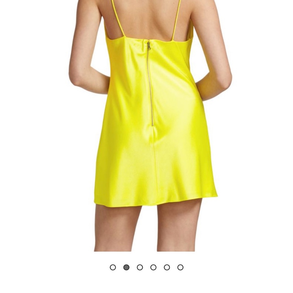 Alice + Olivia Yellow Cowl Neck Mini Dress - Picture 3 of 5